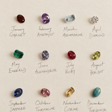 La Letra Encrusted Birthstone Necklace