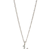 La Letra Encrusted Birthstone Necklace