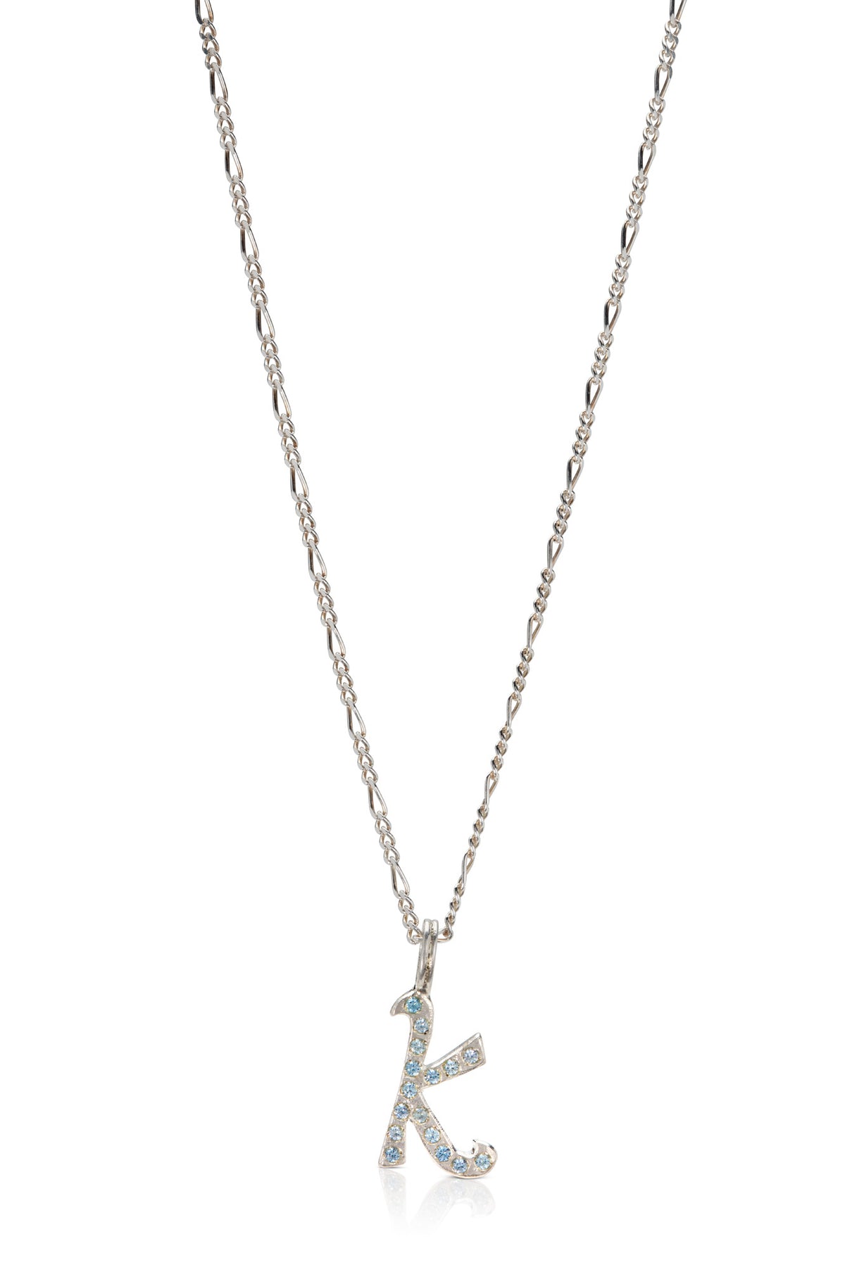 La Letra Encrusted Birthstone Necklace