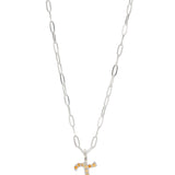 La Letra Encrusted Birthstone Necklace