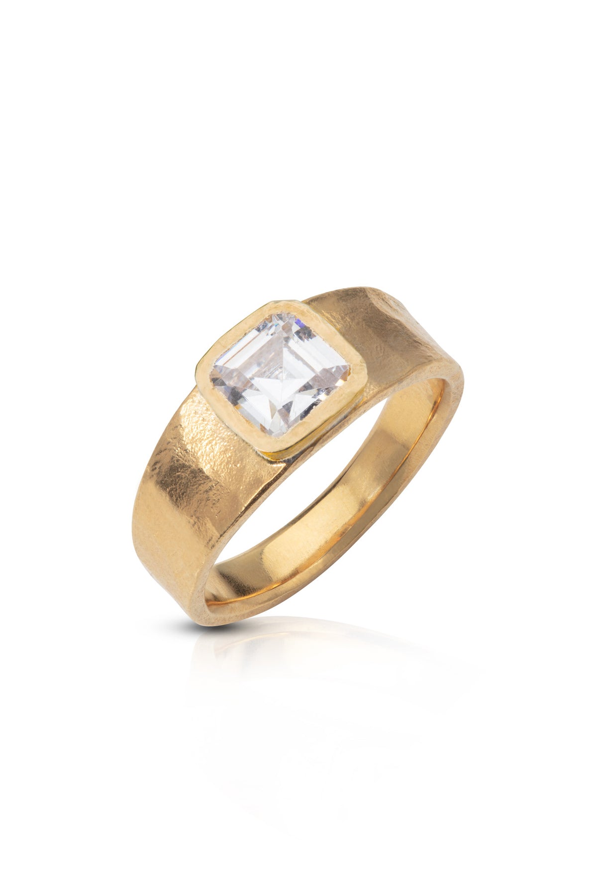 Honey Asscher Ring