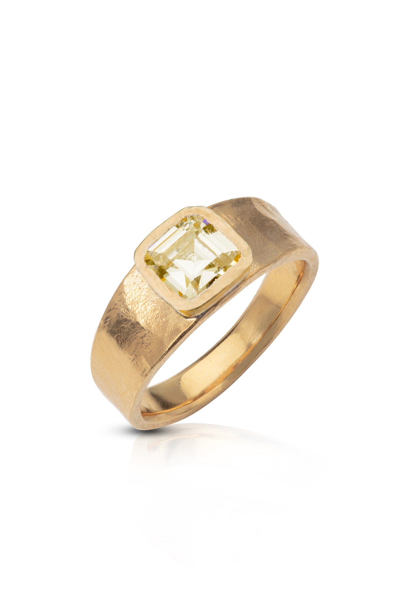 Honey Asscher Ring