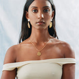 Mixed metal drop earrings
