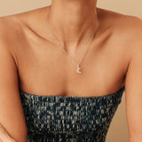 La Letra Encrusted Birthstone Necklace
