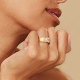 Honey Asscher Ring