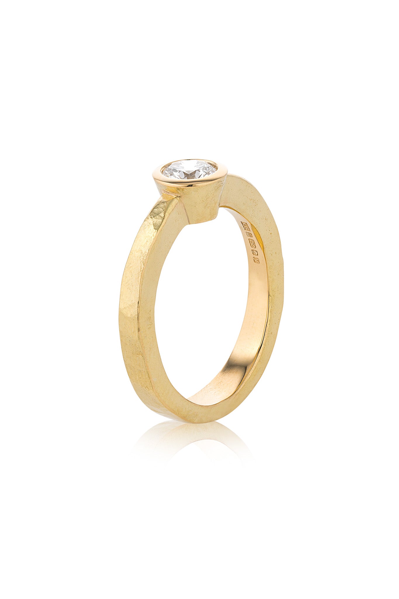 Bespoke 18ct yellow gold diamond engagement ring