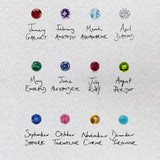 La Letra Encrusted Birthstone Necklace