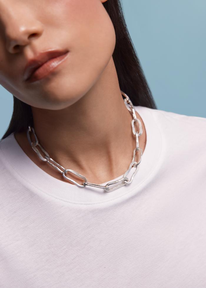 Forged Silver Choker