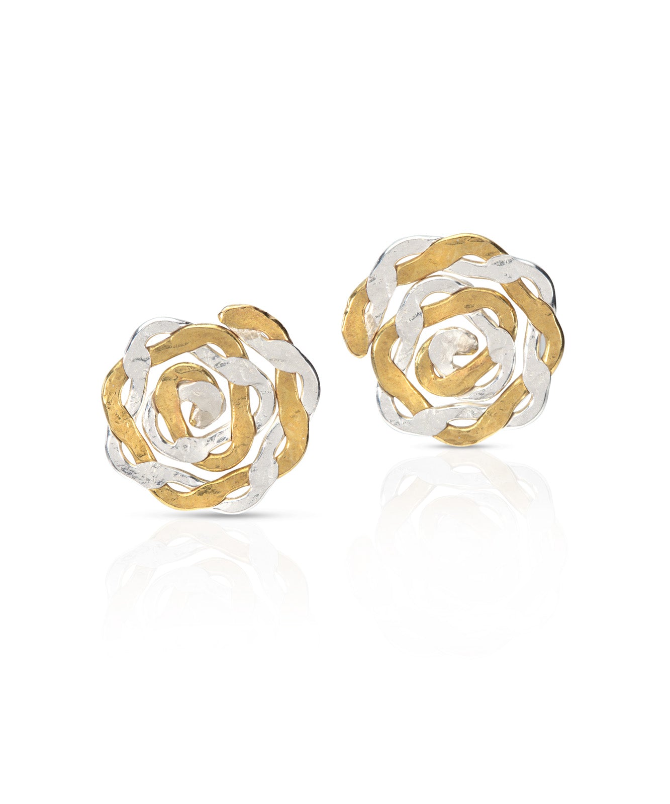gold-silver-twisted-stud-earring