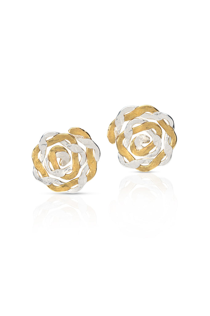 gold-silver-twisted-stud-earring