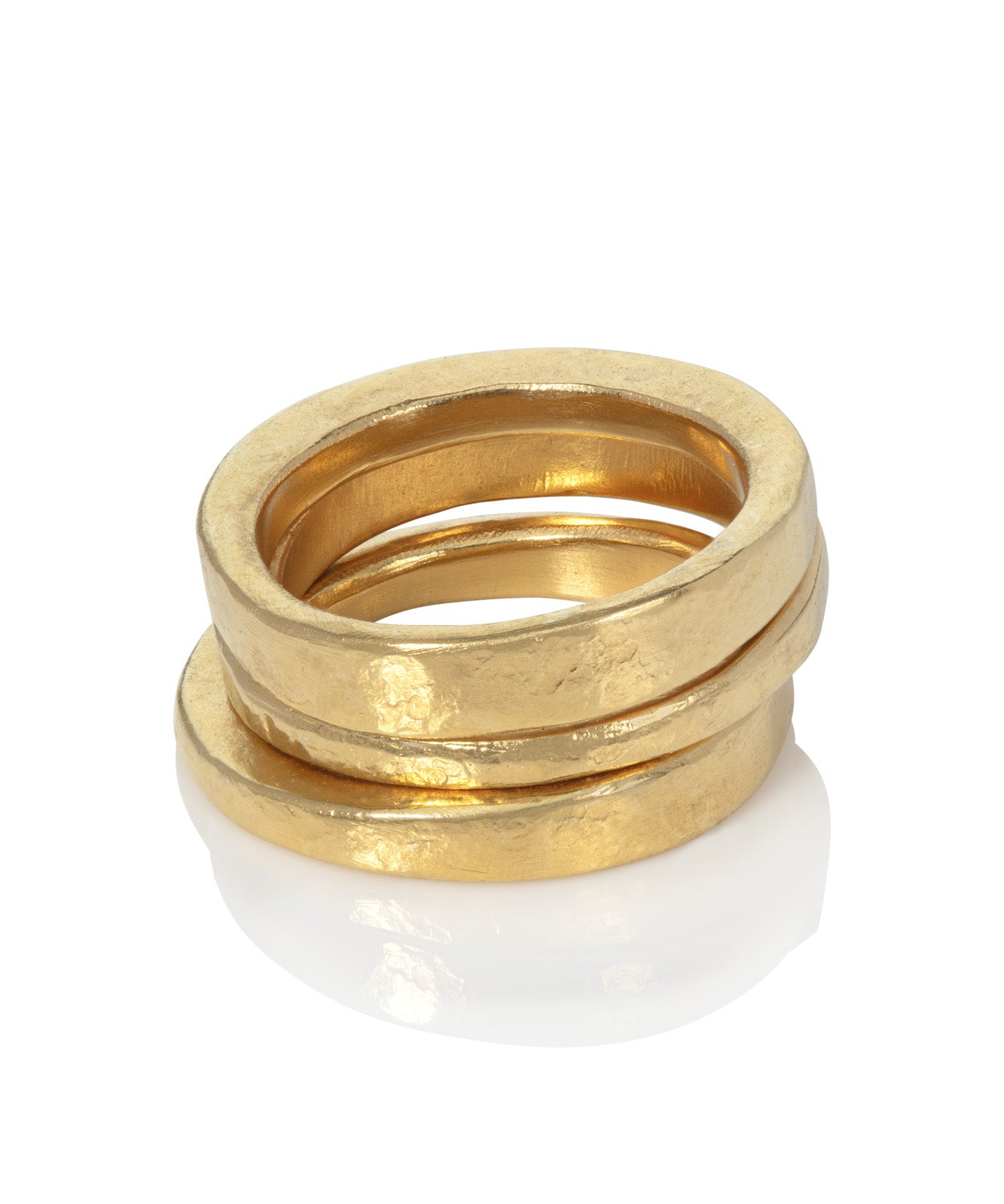 gold-vermeil-forged-stacking-rings-handmade-jewellery-london