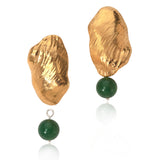 gold shell drop earrings