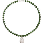 green beaded necklace