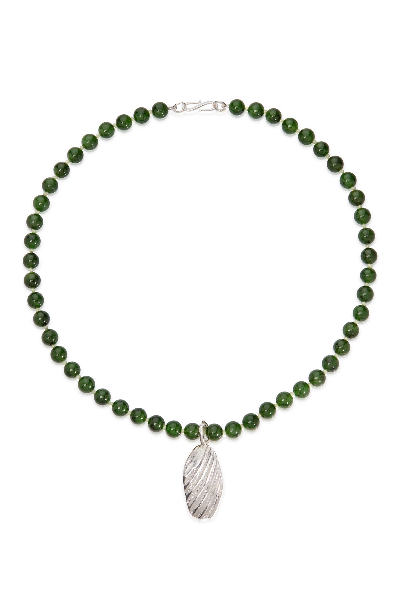 green beaded necklace