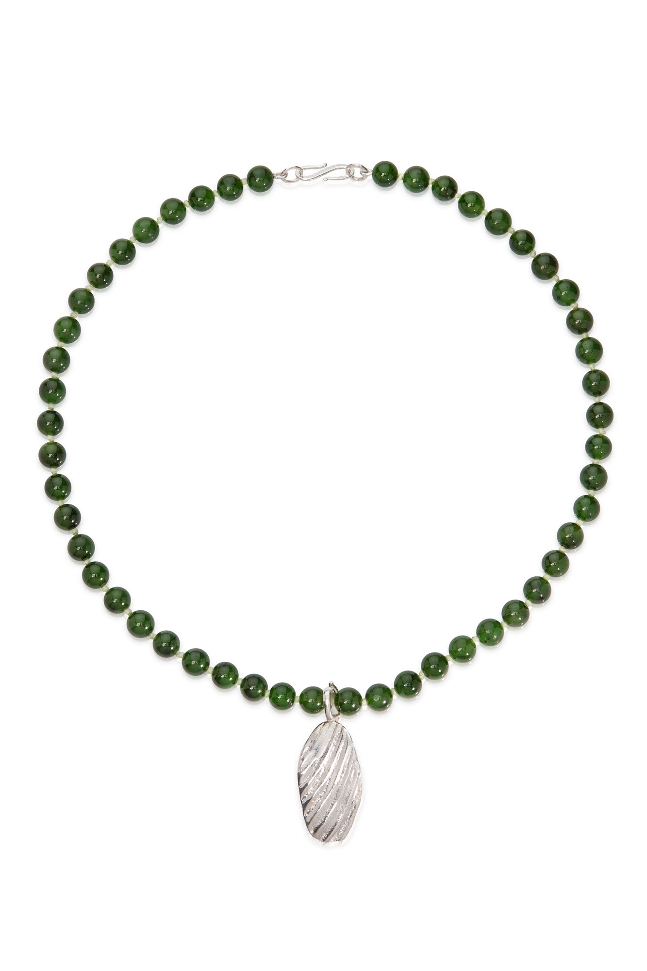 green beaded necklace