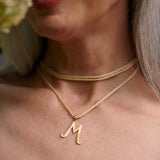 kitty-joyas-hand-hammered-initial-M-pure-silk-cord