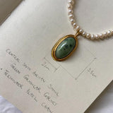 Freshwater Pearl & Grossular Garnet Necklace
