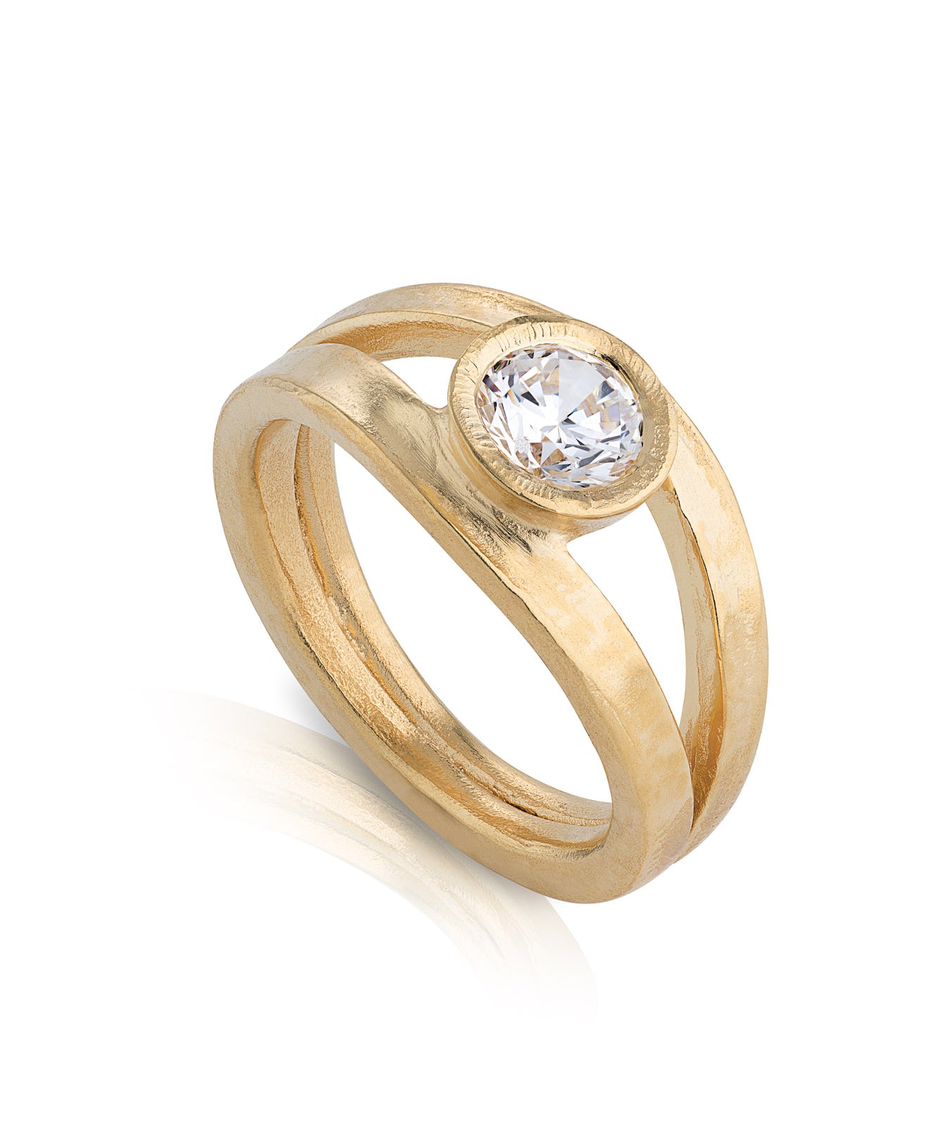 diamond-double-band-ring