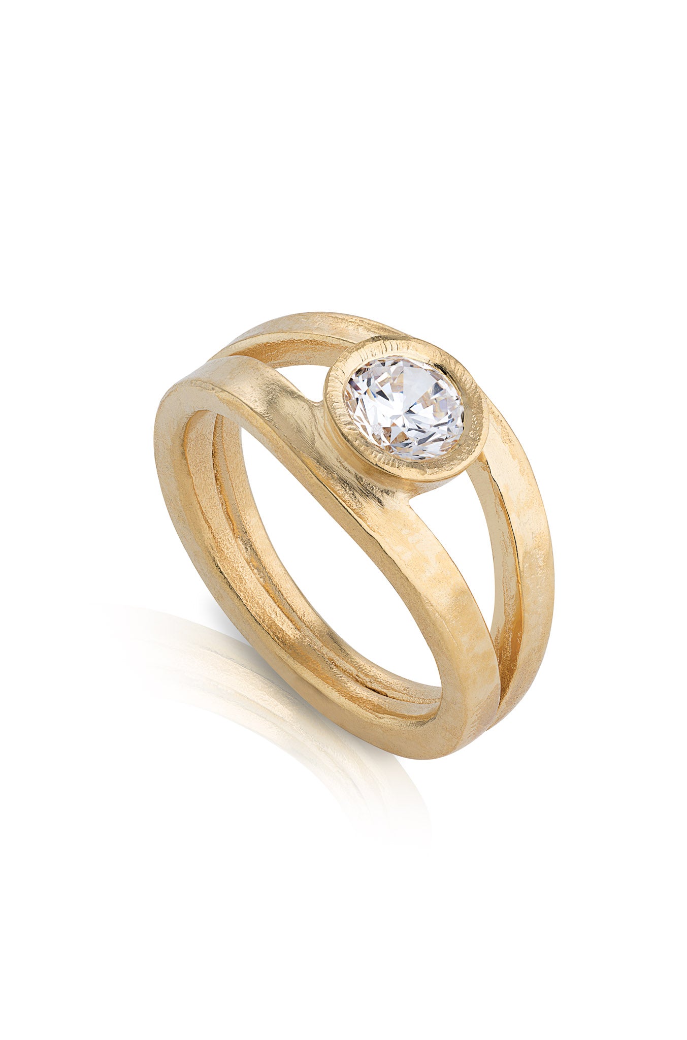 diamond-double-band-ring