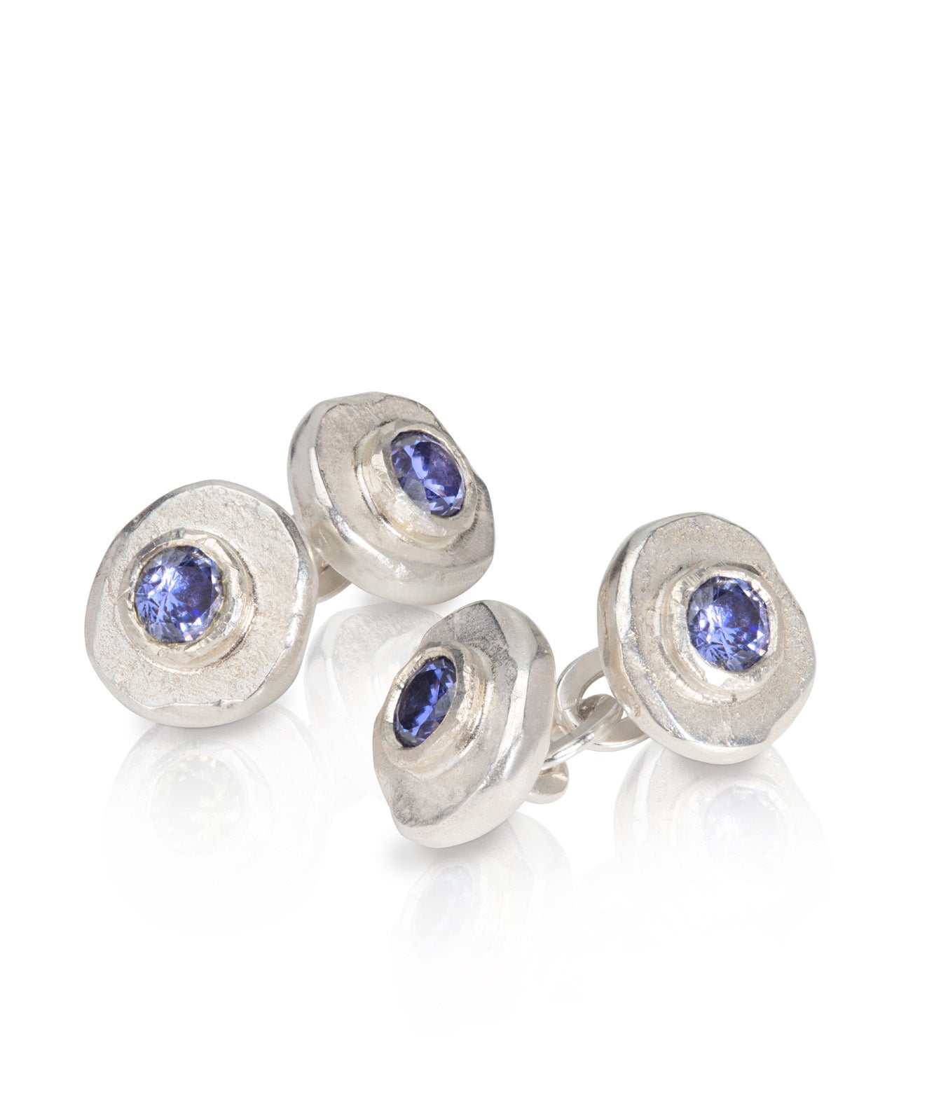 sterling-silver-mens-blue-tourmaline-cufflinks