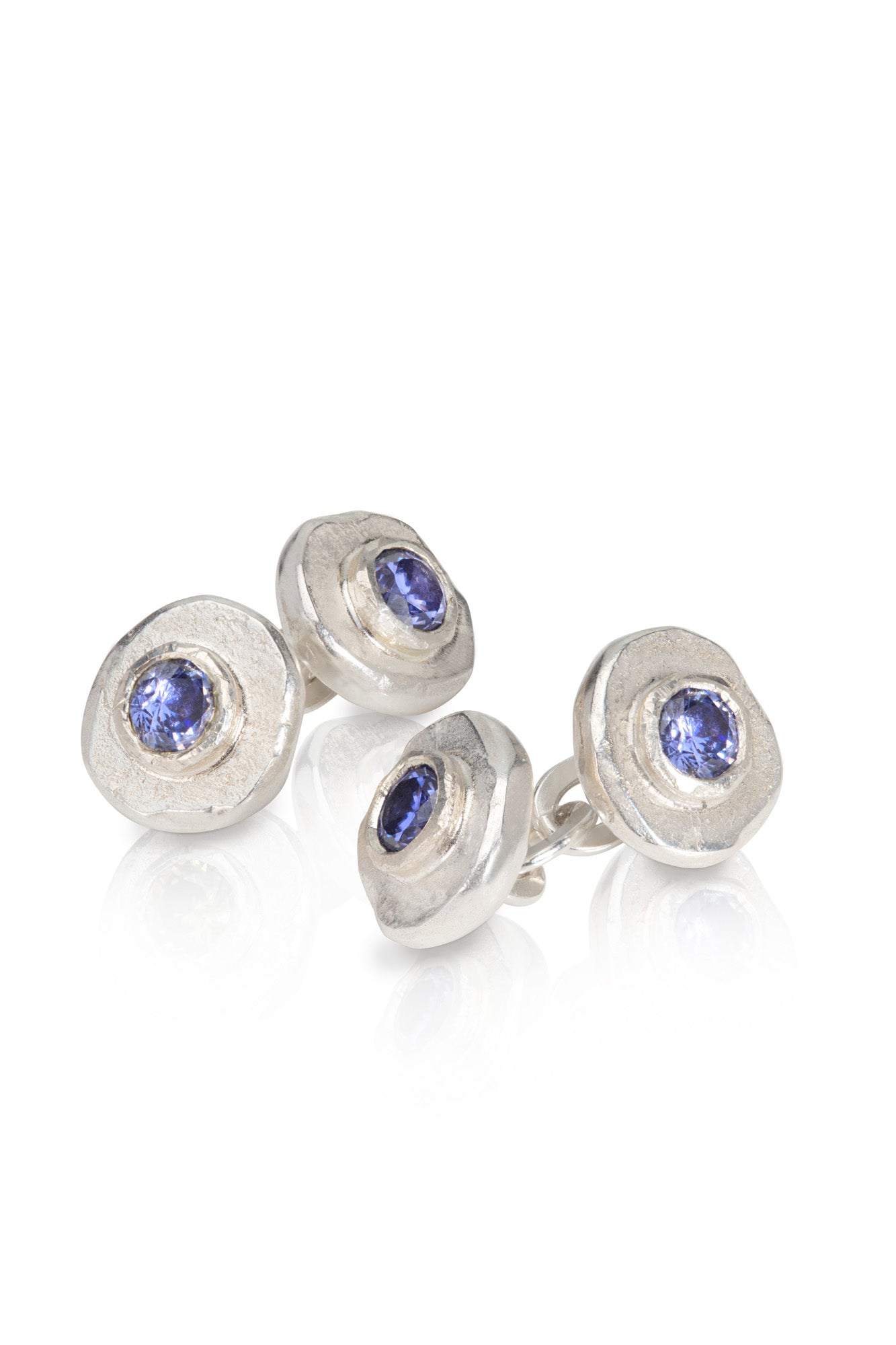 sterling-silver-mens-blue-tourmaline-cufflinks