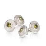 sterling-silver-mens-green-peridot-cufflinks