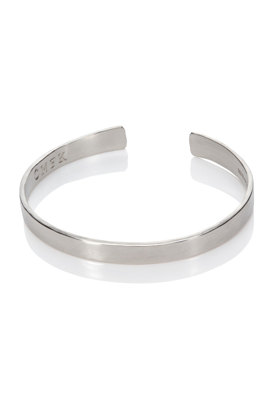 Engraved Sterling Cuff Bangle
