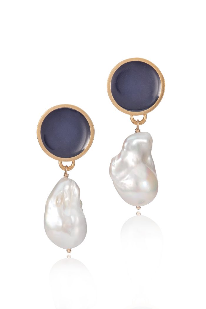 Baroque pearl earrings on sale celine