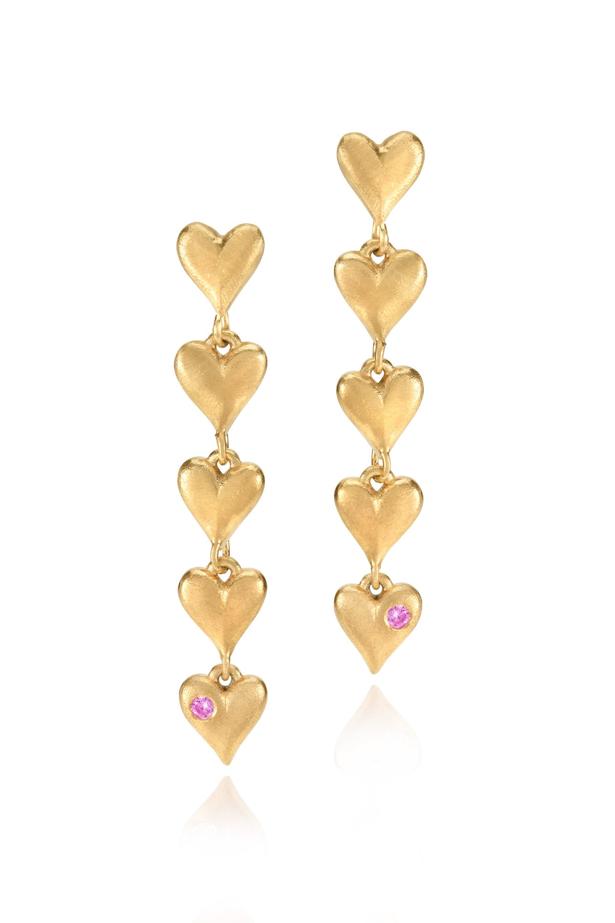Sapphire Heart Earrings